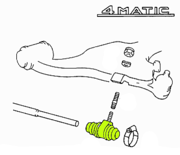 Lager, Stabilagerung (A 124 320 03 73), W/S 124 4-Matic